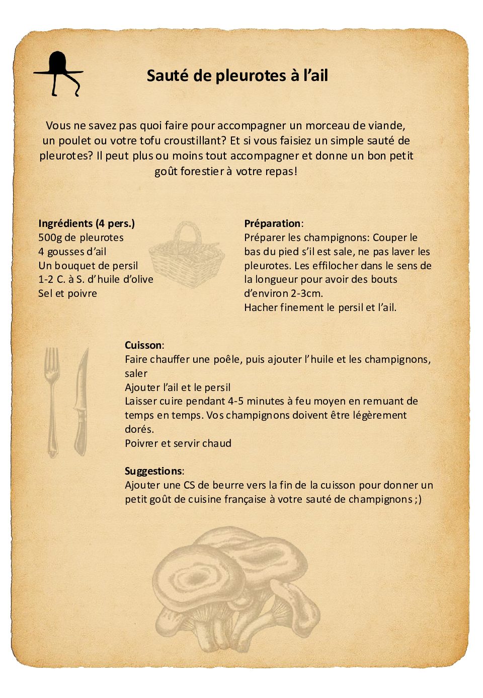 Sauté de pleurotes à l'ail Final